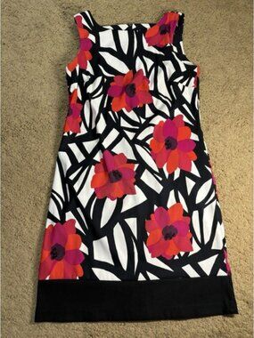 Alyx Dress Women 4 Floral Sleeveless Tropical Sheath Knee Length
